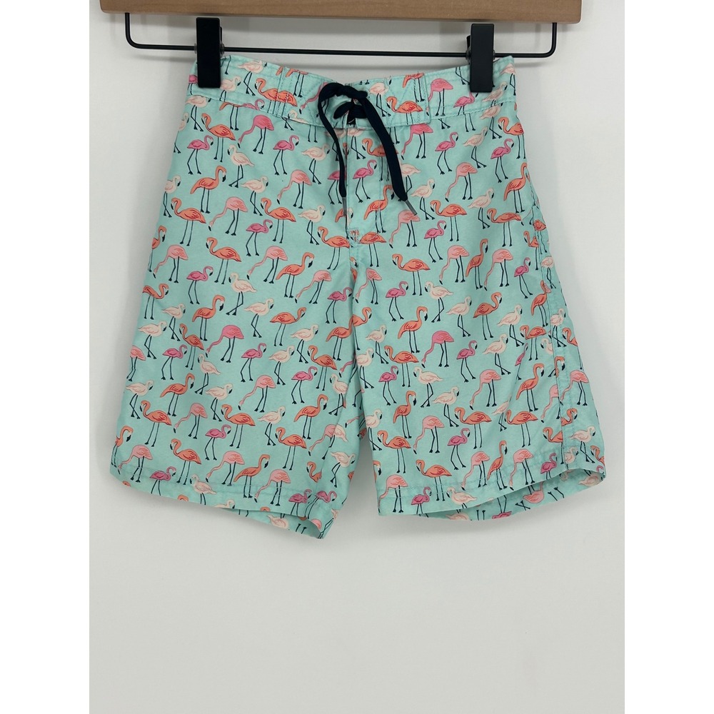 Janie And‎ Jack Boys Sz.5 Flamingo Print Swim Trunks